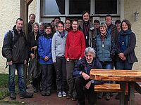Gruppenfoto vom gemeinsamen Mooskartierungstreffen, Thomsdorf 2017 (W. Linder)